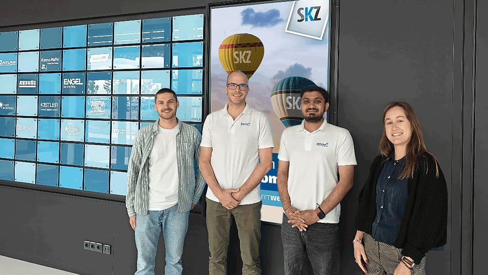 Gelungener Projektauftakt: Beim ersten Treffen zwischen SKZ und der Tailorlux GmbH wurden die Weichen für eine erfolgreiche Zusammenarbeit im Projekt KIMaTex gestellt. Gelungener Projektauftakt: Beim ersten Treffen zwischen SKZ und der Tailorlux GmbH wurden die Weichen für eine erfolgreiche Zusammenarbeit im Projekt KIMaTex gestellt.